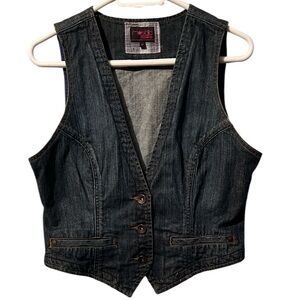 Mosaic Collection Denim Vest Top Jean Dark Wash Women’s Size 16